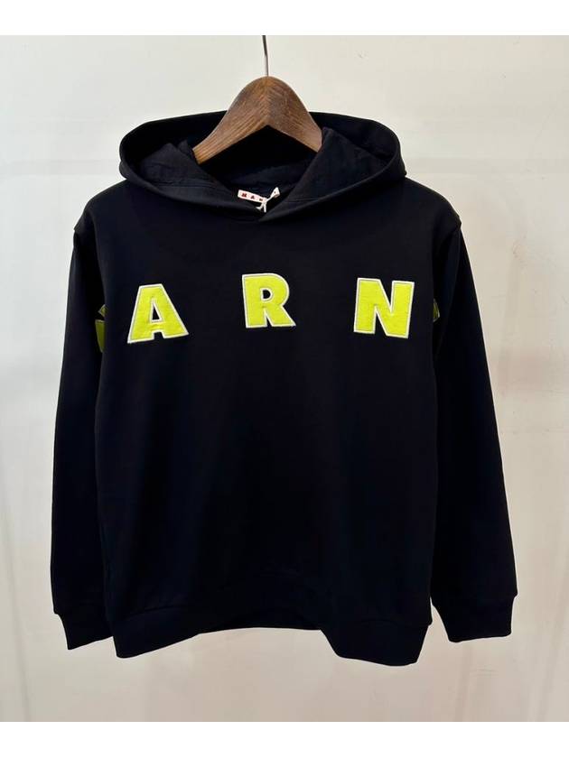 24FW 마르니 키즈 후드 맨투맨 M01266 M00RE 블랙 12 14Y
