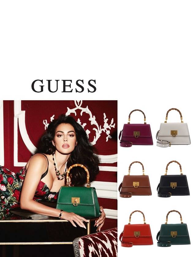 Guess 게스 가방 스테피 대나무 플랩 핸들백 HWVB7875210