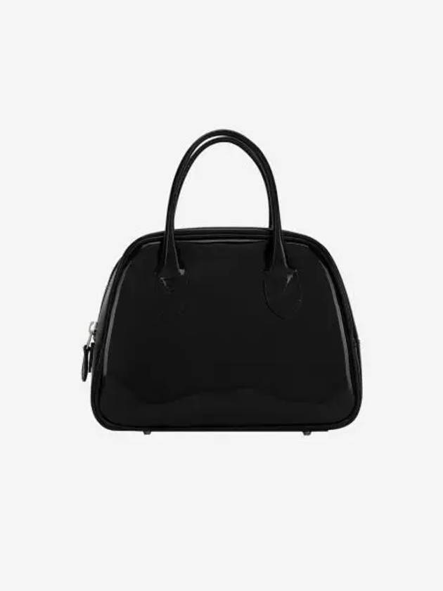 꼼데가르송 라운드 에나멜 2호 아오야마백 블랙 Comme des Garcons Round Anamel No.2 Aoyama Bag Black