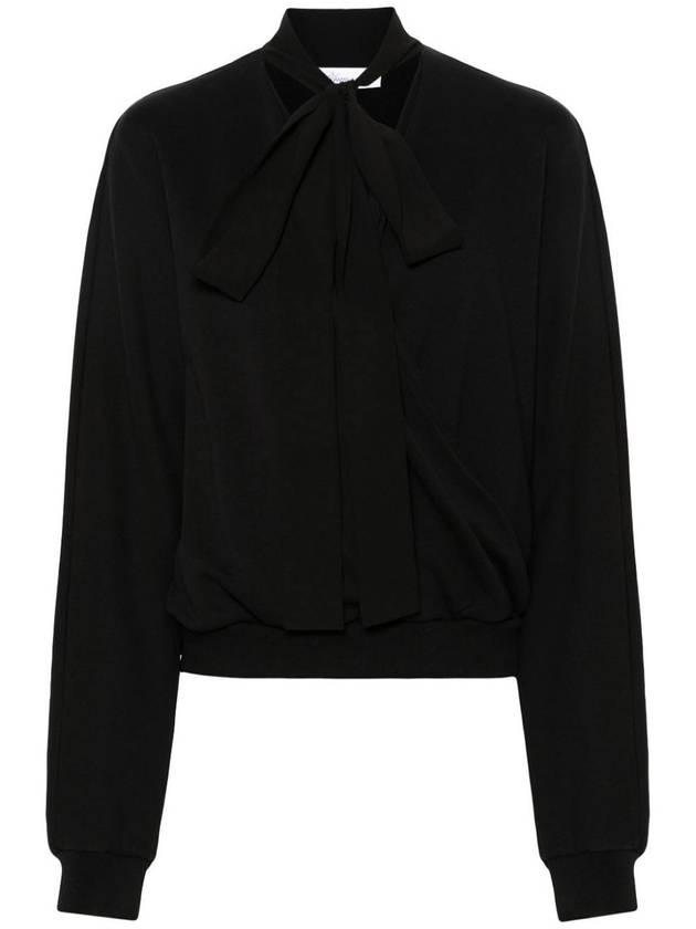 Blumarine V-Neck Sweatshirt With Bow
