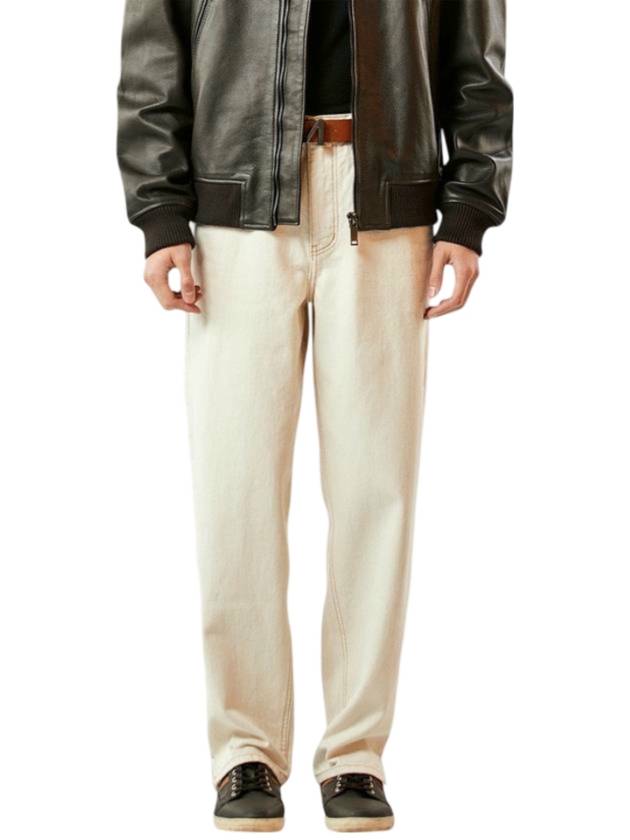 필로그램 테이퍼드 데님 진 화이트