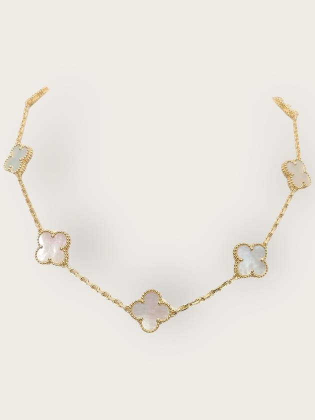 반클리프 빈티지 알함브라 마더오브펄 10모티브 네크리스 목걸이