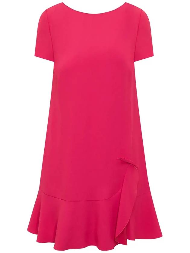 RED 발렌티노 리본 디테일 러플 드레스 3R3VAJA50F1_Q33