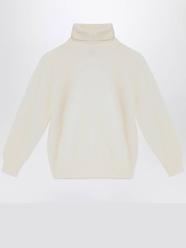 Il Gufo Ivory turtleneck sweater in wool