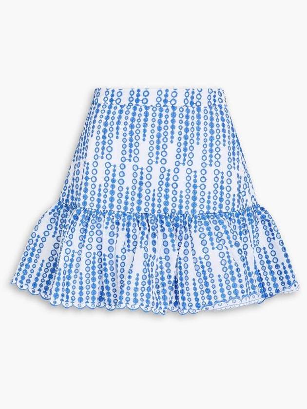 NB07 차로루이즈 여성 스커트 Formentera gathered broderie anglaise cotton blend mini skirt 프리미엄