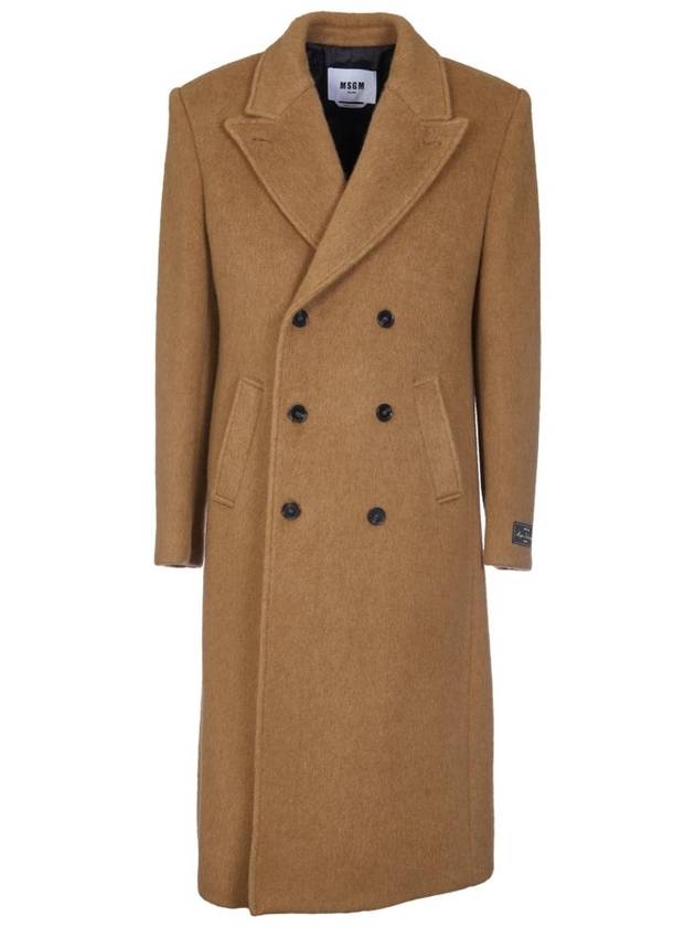 MSGM 로고 태그 더블브레스트 코트