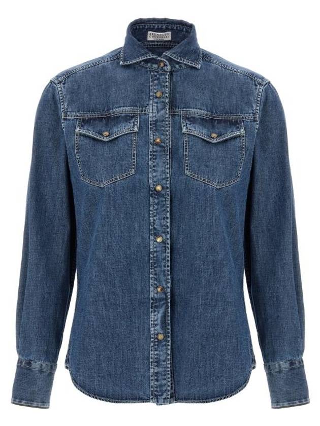 25SS 브루넬로 쿠치넬리 셔츠 MH192NL626C9031 Blue