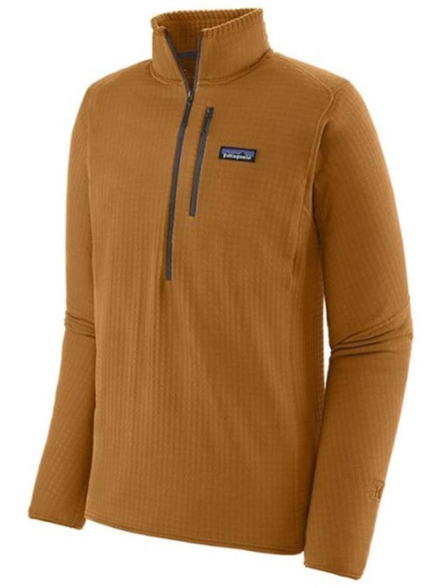 파타고니아 남성 R1 풀오버 상의 긴팔 티셔츠 Raptor Brown