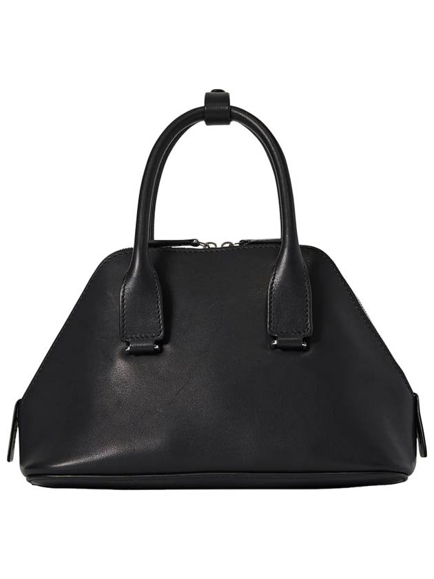 더로우 미니 데본 레더 토트 백 블랙