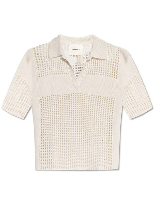 리사 양 오픈 니트 릴렉스 핏 탑 20242290_CREAM