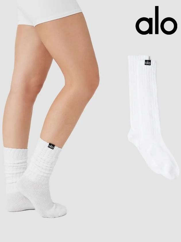 alo 알로 요가 스크런치 삭스 양말 화이트