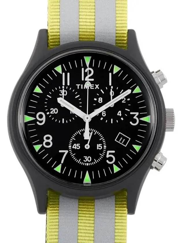 4226720 Timex MK1 Aluminum Chronograph 40 mm Reflective Strap Watch TW2R81400