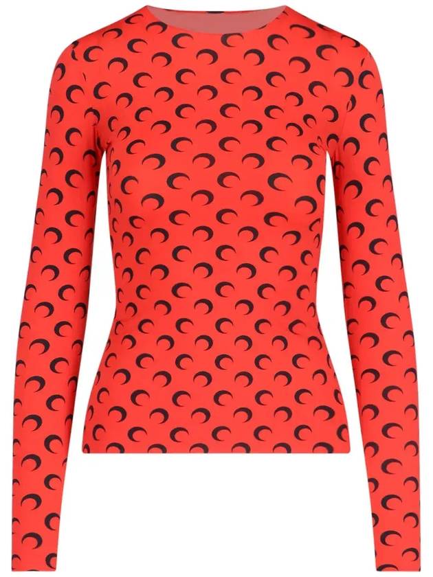 Marine Serre 문 프린트 크루넥 티셔츠 WTS006ACJER0001_RD10