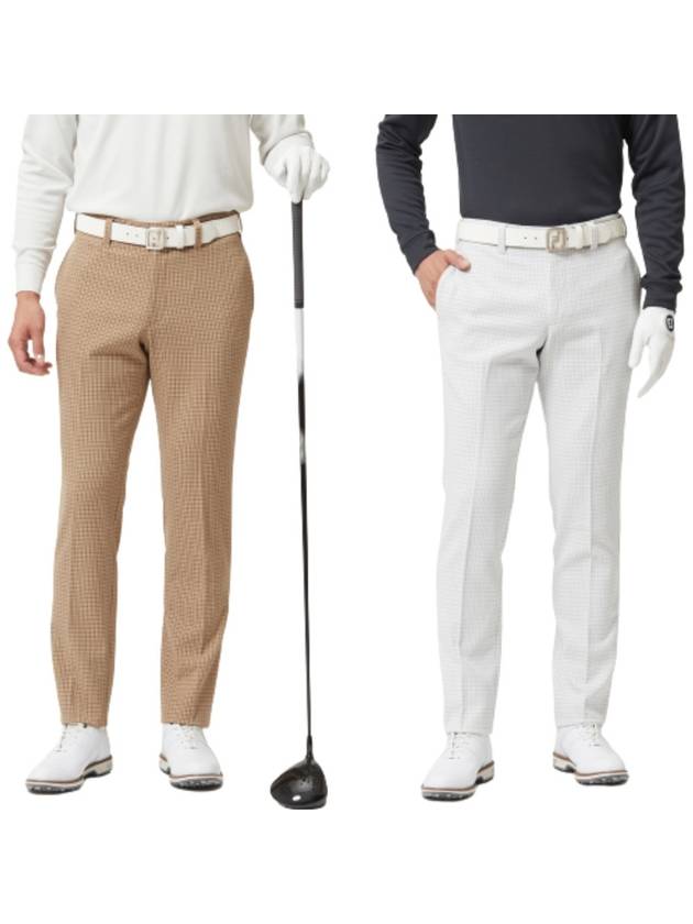 풋조이 겨울 바지 남성 기모 체크 팬츠 2022 FW