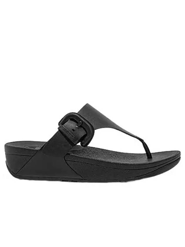 W 핏플랍 루루 커버드 버클 로우 엣지 레더 토 포스트 샌들 블랙 W FITFLOP Lulu Covered Buckle Raw Edge Leather Toe Post Sandals Black