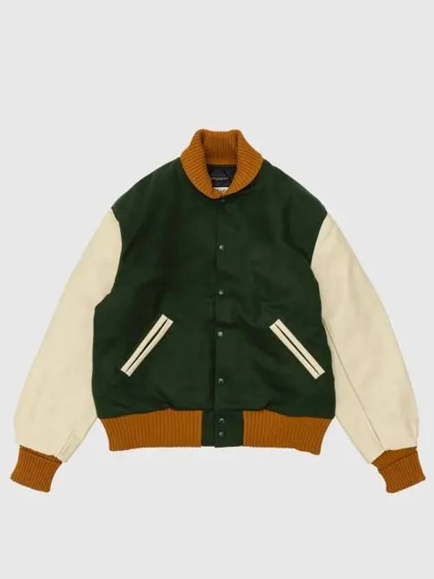 I국내배송I 엔지니어드가먼츠 Varsity Jacket_Olive Wool Melton 23F1H051 AL003 바시티 자켓 ㅡkr 238544
