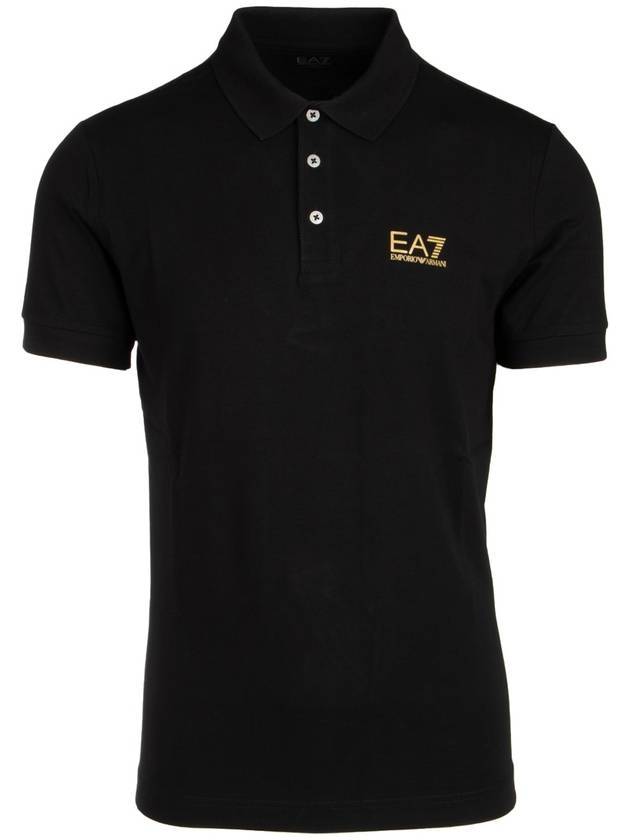 EA7 Emporio Armani Logo-printed Polo Men's Black