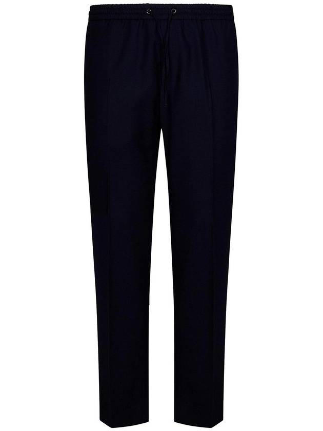 Calvin Klein Navy Blue Wool Jogger Trousers