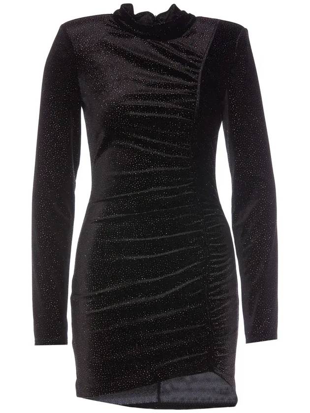 파트리지아 페페 하이넥 롱슬리브 러칭 미니 드레스 2A2653J162_J3Z2