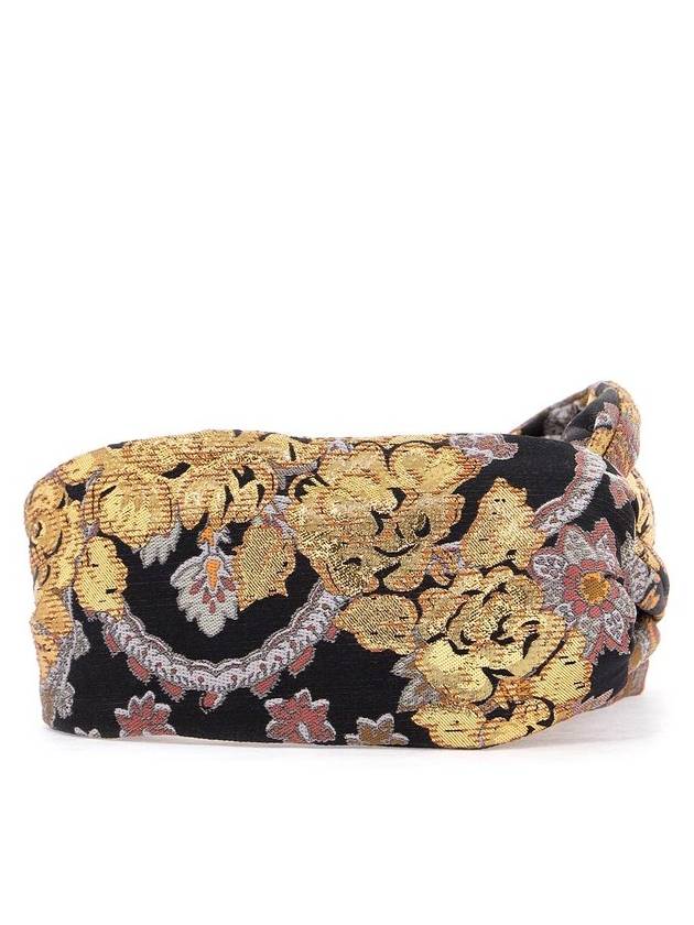 발렌티노 자카드 패턴 로고 패치 헤드밴드