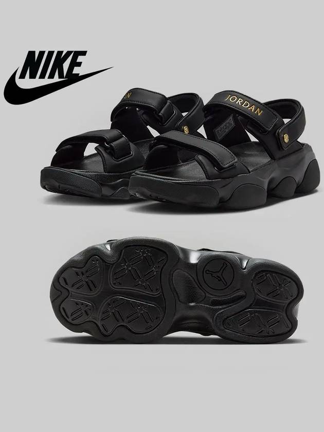 나이키 샌들 여성 데자 다용도 AJ13 신발 블랙