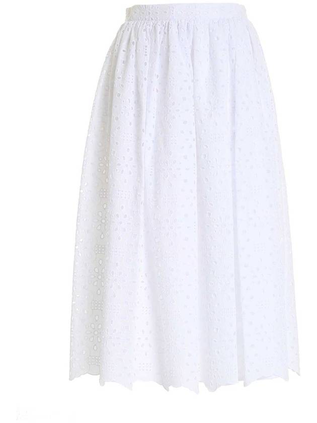 Vivetta Broderie anglaise long skirt in white