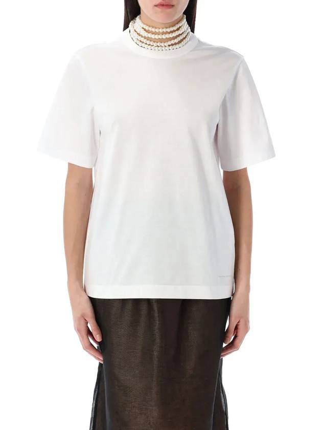 카르벤 클래식 저지 장식 티셔츠 6251K2108501_WHITE