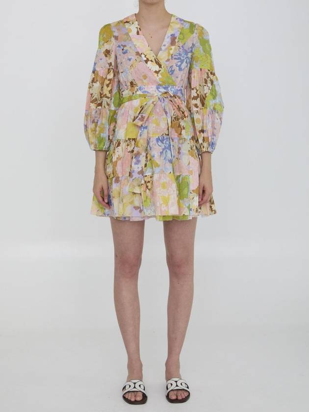 ZIMMERMANN 팝 랩 미니 드레스 4384DSS244PTFO