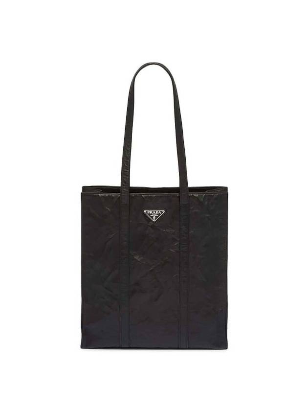 프라다 스몰 앤티크 나파 레더 토트 백 블랙
