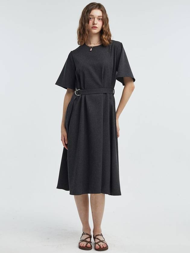 Linen Belt OnePiece Charcoal