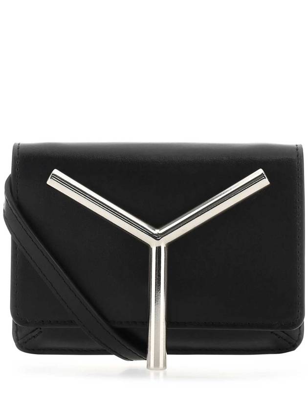 23SS 와이프로젝트 블랙 레더 미니 크로스바디 백 WBAG16S24S27 BLACKSILVER