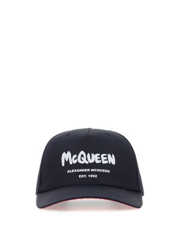 Alexander McQueen 로고 프린트 야구 모자