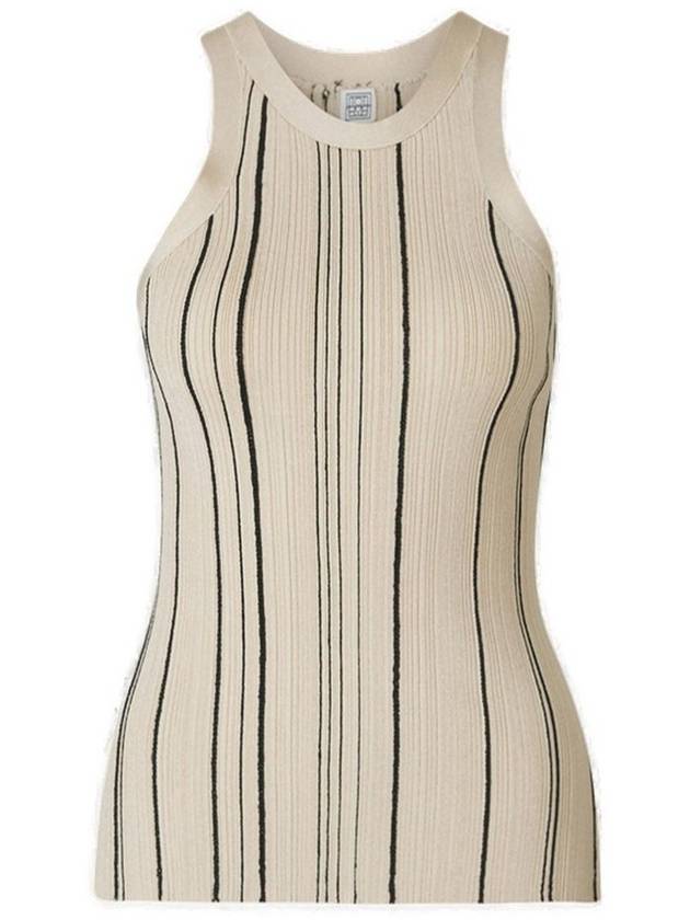 토템 브레이드 슬리브리스 리브 탱크 탑