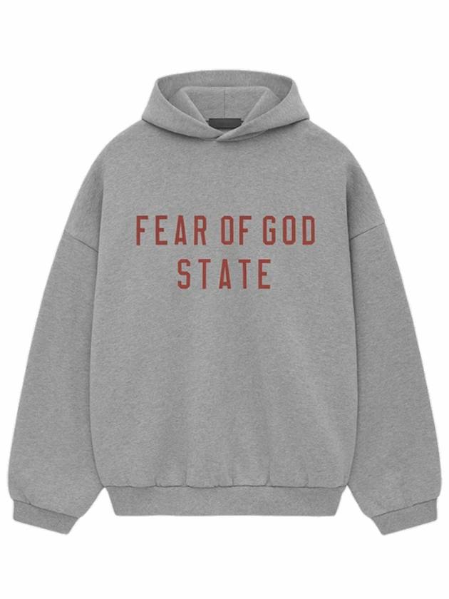 에센셜 플리스 스테이트 후드 다크오트밀 남성