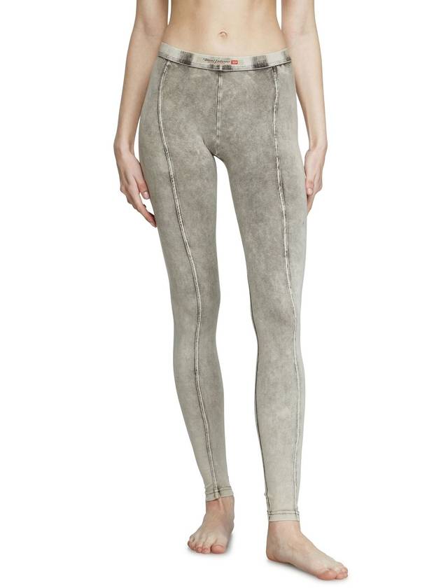 Diesel - Jeggings in denim-effect jersey - Pants - Woman - Grey