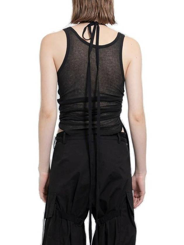 앤 드뮐미스터 마라 린클 크롭 탱크 탑 Ann Demeulemeester Mara Wrinkled Cropped Tank Top