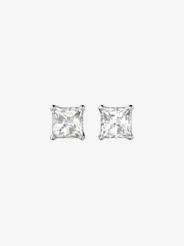W 스와로브스키 어트랙트 스터드 이어링 화이트 로듐 플래팅 W Swarovski Attract Stud Earring White Rhodium Plated