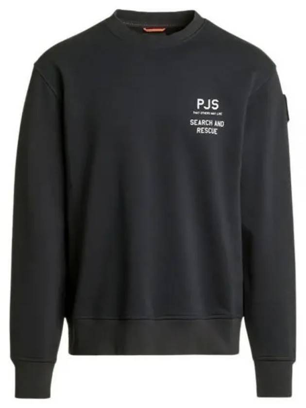 파라점퍼스 로고 프린트 인피니트 맨투맨 블랙