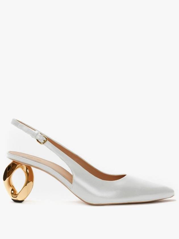 JW Anderson SQUARE TOE CHAIN HEEL SLINGBACK PUMPS