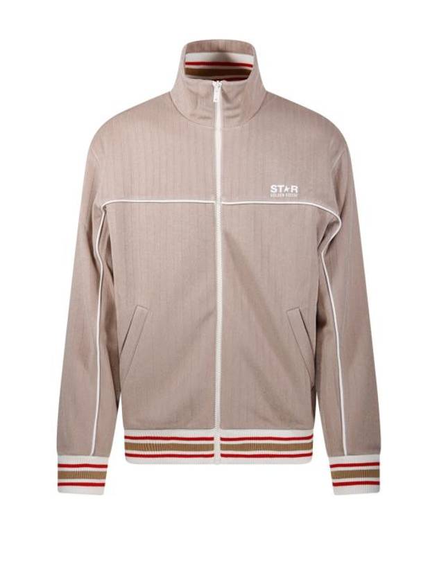 골든구스 화이트 로고 트랙자켓 라이트 베이지
