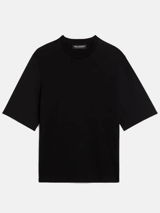 남성 닐바렛 22SS 블랙 코튼 티셔츠 BJT051CS 534S 0101