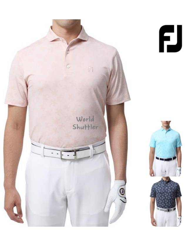 23SS 풋조이 이월상품 여름골프반팔티 남성카라넥 티셔츠