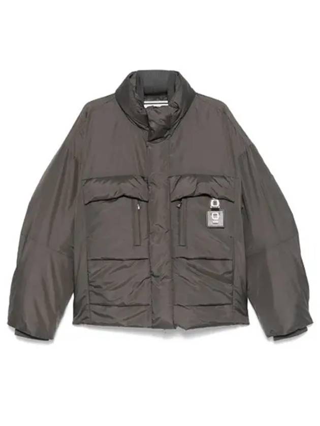 우영미 WYM로고 가죽패치 구스다운 패딩 W243DN01957G