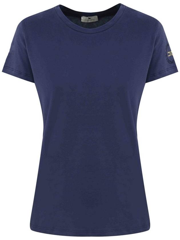 Elisabetta Franchi Jersey T-Shirt With Logo On The Sleeve