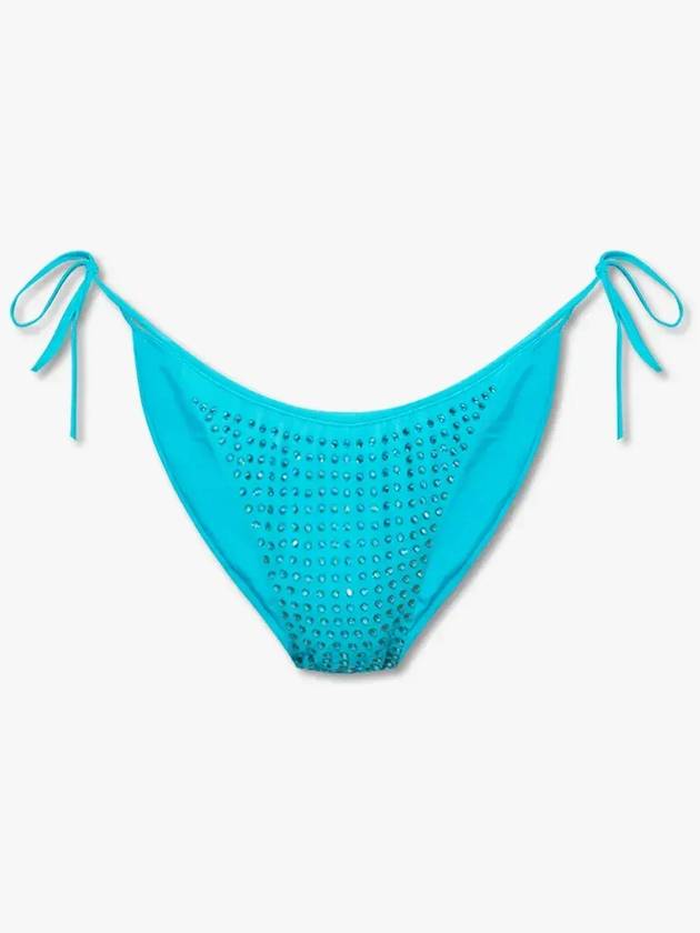 Self Portrait 하이 웨이스트 묶인 수영복 하의 RS235060_BLUE