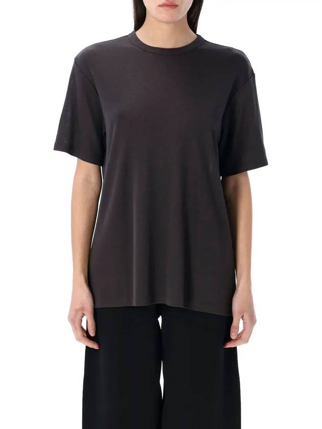 스튜디오 니콜슨 크루넥 스트레이트 헴 티셔츠 RONDSNW1385N_OIL