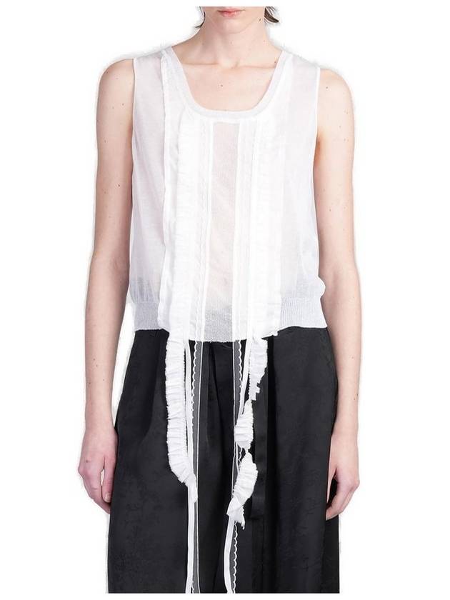 앤 드뮐미스터 로타 쉬어 니트 슬리브리스 탑