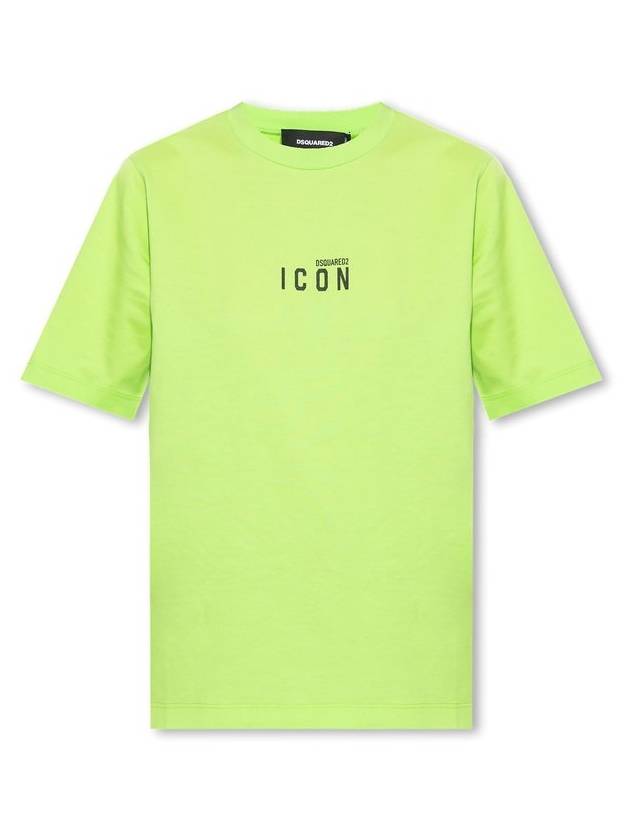 Dsquared2 로고 프린트 반소매 크루넥 티셔츠