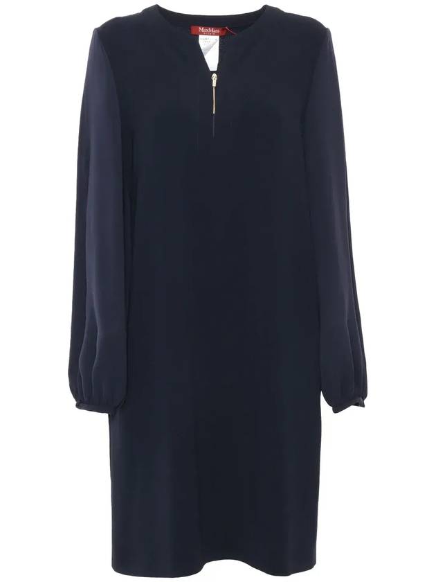 Max Mara Studio 지퍼 디테일 긴팔 드레스 2416221111600_005NAVY