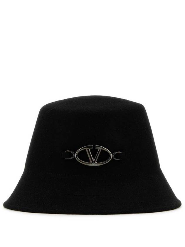 Valentino VLogo 플라크 버킷 모자